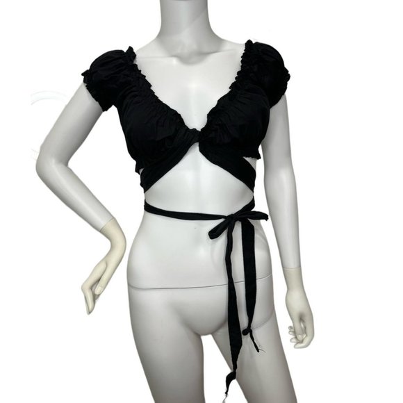 Adika Black Warp Top - Picture 5 of 8